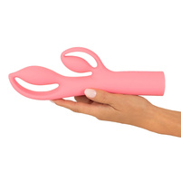 Królik Alicji – bajeczny elastyczny wibrator z królikiem do łechtaczki, 25 cm I wkładane 13,3 cm, silikon, IPX7