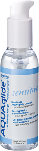 Lubrykant na bazie wody AQUAglide Sensitive 125 ml NIE CHCEMY TEGO