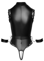 Body bez rękawów bez krocza Cottelli BONDAGE z odpinanym pasem do wiązania. 