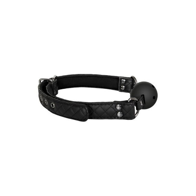 Elegancki oddychający knebel z opaską z pikowanego neoprenu seria DIAMOND BDSM