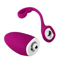 Wibrujące jajeczko spacerowe sterowane aplikacją Irena, purpurowe 7,5x3,5 cm