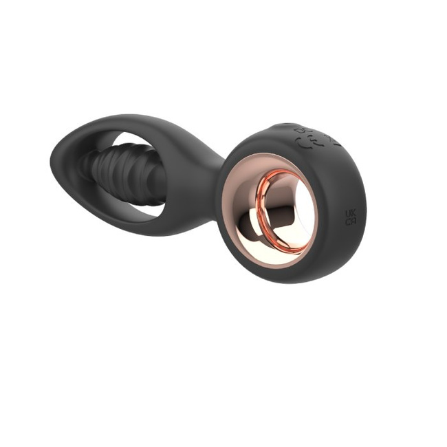 Tylne wejście - prosty łatwy do włożenia silikonowy wibrator analny z elastyczną pętlą i wygodnym uchwytem