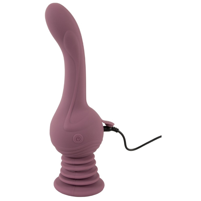 Wibrujący mocarz – ultrasilny wibrator do punktu G, z przyssawką, 23,5 cm