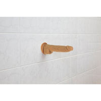 Dildo posuwiste z przyssawką, wibrator do waginy i anusa, Platinum Cured Silicon, 22,9 cm / 15,2 cm wkładane, rozmiar XXL, kolor cielisty ciemny