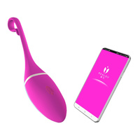 Wibrujące jajeczko spacerowe sterowane aplikacją Irena, purpurowe 7,5x3,5 cm