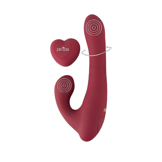 WYCOFANY ZE SPRZEDAZY Rubinowy Duet - dwusilnikowy wibrator na pilota, z króliczkiem