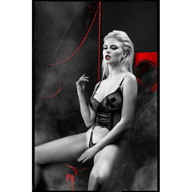 REJA - Czarne body - seksowna bielizna BDSM