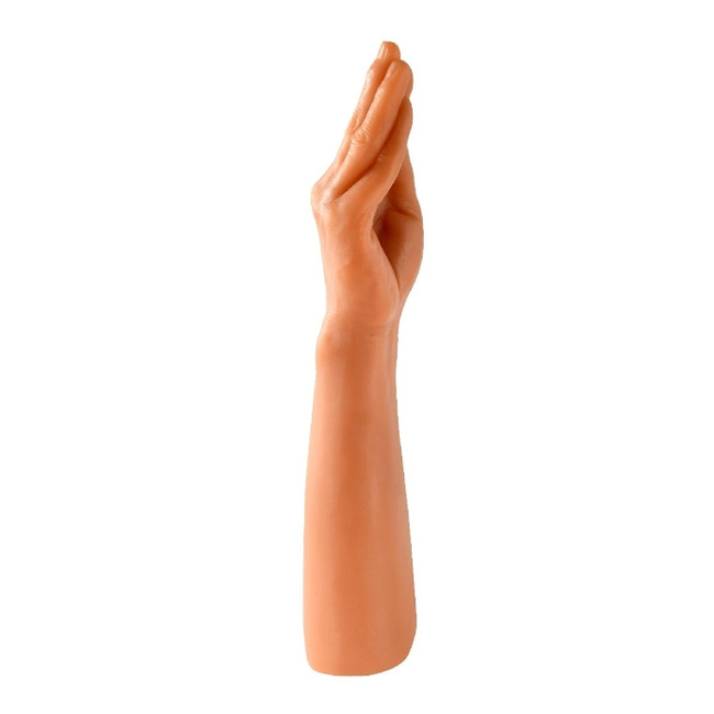 Nowoczesne dildo silikonowe, waginalno-analne - ręka, do fistingu waginalnego i analnego, naturalne w dotyku, 34 cm / 31,5 cm wkładane, max Ø 67 mm