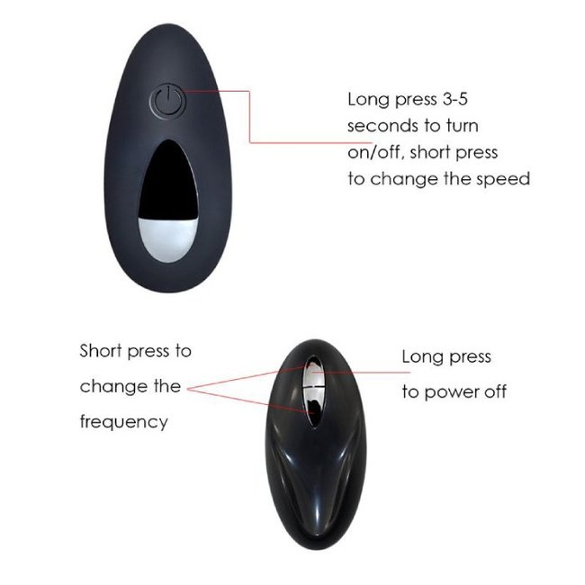 Tylne wejście - specjalnie profilowany silikonowy masażer prostaty z wygięta główka i fałdowaną powierzchnią na pilota