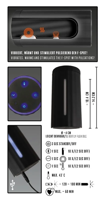 Masturbator Blow Job z 3 funkcjami.