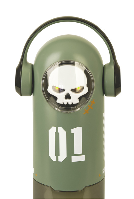 Duży masturbator 3w1 z wibracjami, ruchem posuwistym, z grzaniem i świecącą czaszką