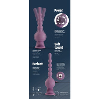 Analny siłacz – ultrasilnie wibrujące dildo kulkowe z przyssawką, 27,7 cm 