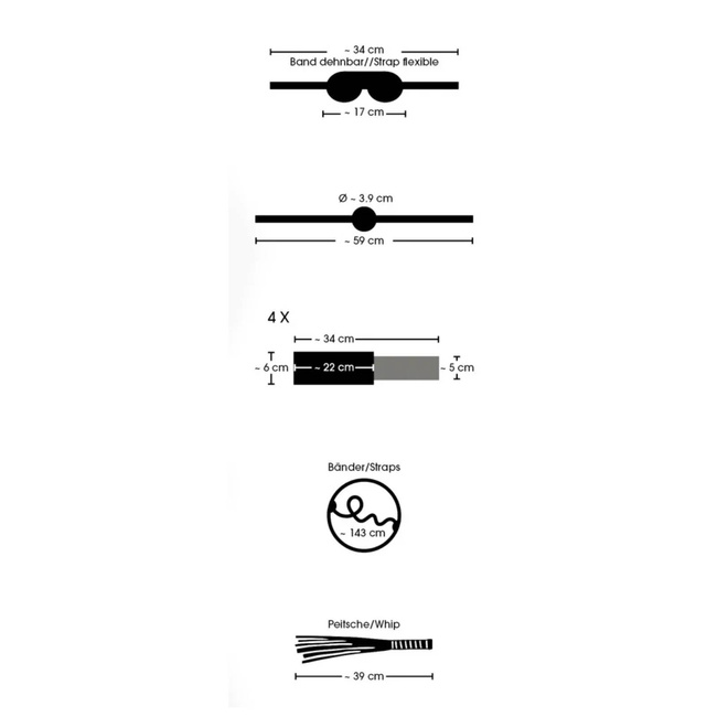 Zestaw krępowane kajdanki bondage BDSM