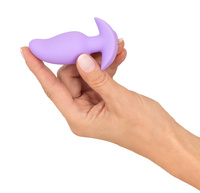 Wibrujący pieszczoch analny Cuties, o zmiennej grubości, kolor fioletowy, silikon