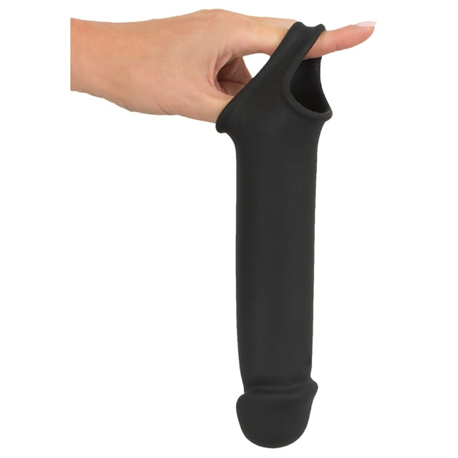 Wibrująca nakładka na penisa +8 cm z 10 trybami wibracji za pomocą bezprzewodowego pilota