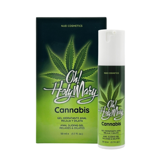 Żel do analu, na bazie wody z Cannabis CBD, łagodzący i rozluźniający, bez cukru, bez glutenu, 100% wegański, 50 ml