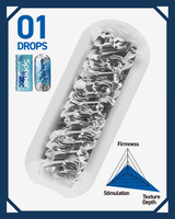 Masturbator wirujący-skrętny Spinner DELUX DX01 Drops z kulkami z efektem „rolling” i suszarką