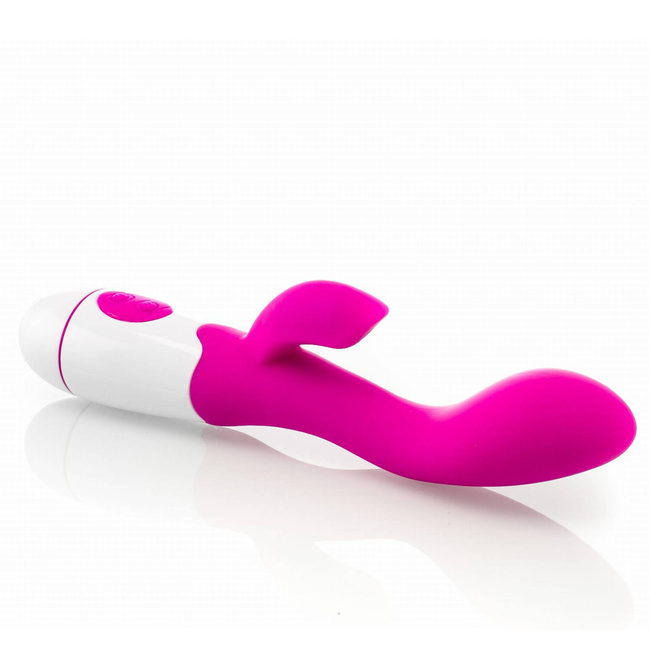 Silikonowy wibrator z króliczkiem, ładowany przez USB