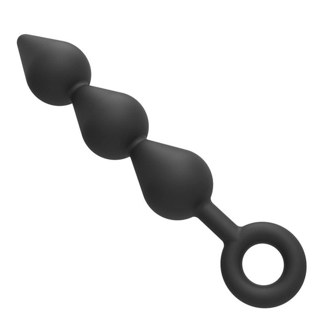 Trzystopniowe dildo analne z uchwytem 25,5 cm