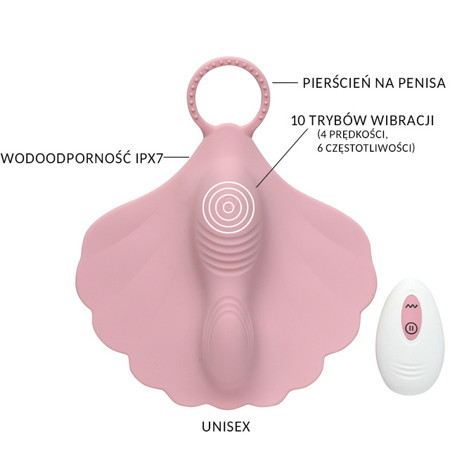 Różowy WIBRATOR do wanny do stymulacji wejścia pochwy i łechtaczki, na pilota wodoodporny IPX7