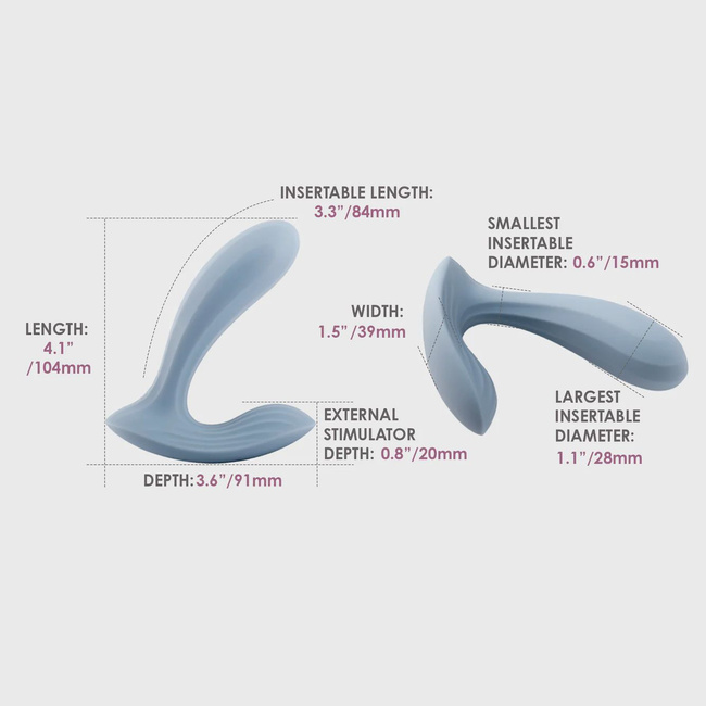 Wibrator spacerowy do punktu G i łechtaczki, sterowany smartfonem, na aplikację, 2 silniki, elastyczny, 10,5 cm / wkładane 9,2 cm, dildo Ø 3 cm, wodoodporny, płynny silikon