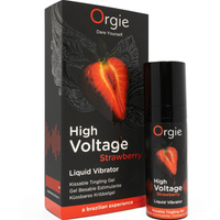 Wibrator w płynie High Voltage Strawberry – truskawkowy, jadalny. Najsilniejsze doznania moc 10/10