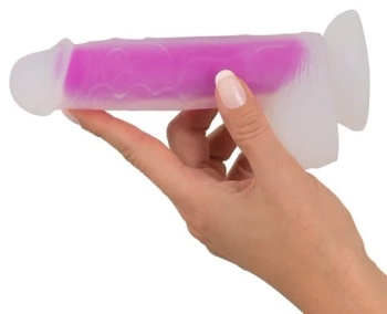 Dildo z przyssawką 17,5cm fioletowe