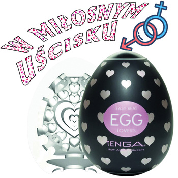 W miłosnym uścisku - masturbator jajko Tenga EGG Lovers o frezowaniu w kształcie serc, seria Wonder (REGULAR)