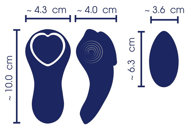 Dyskretny wibrator spacerowy do majtek z pilotem, 9 wibracji, magnetyczne mocowanie w kształcie serca