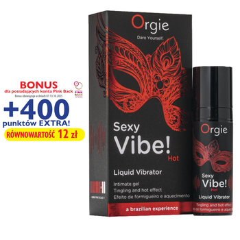 Wibrator w płynie Sexy Vibe (czerwony) Rozgrzewający moc 8/10
