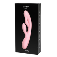 Mocny, różowy wibrator z dwoma królikami do łechtaczki i punktu G ! Wodoodporny IPX7, dł. 24 cm