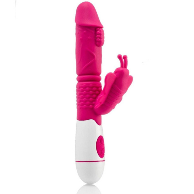 Wibrator damski z motylkiem ładowany przez USB