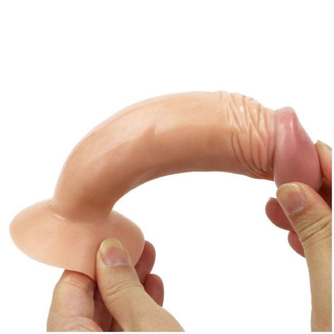 Realistyczne dildo z silną przyssawką sztuczny penis 17 cm