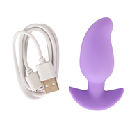 Wibrujący pieszczoch analny Cuties, o zmiennej grubości, kolor fioletowy, silikon