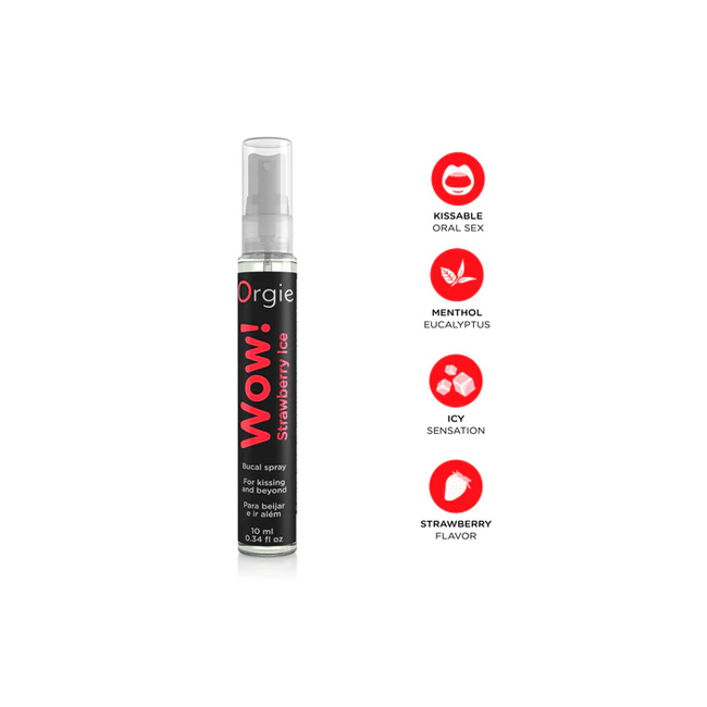 Spray do seksu oralnego o smaku truskawkowym