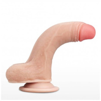 Prawdziwy penis! Dildo z przesuwaną skórą i przyssawką 21 cm