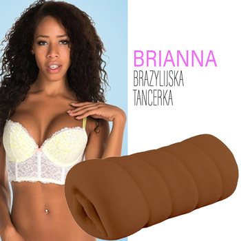 Gorąca cipka zmysłowej brazylijskiej tancerki Brianny, realistyczny masturbator anatomiczny w kolorze ciemnego ciała