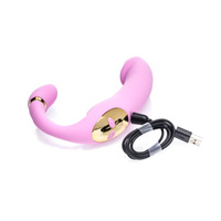 Podwójny wibrator, strapon bez pasków ze stymulacją wahadłową i funkcją rozgrzewania, 19 cm / wkładane 15,5 cm