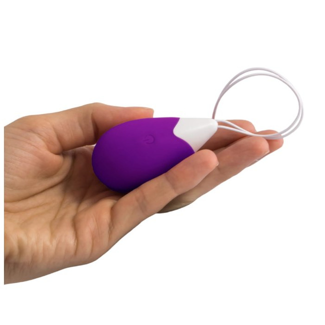 Fioletowe jajeczko z wibracjami dla dwojga sterowane bezprzewodowym pilotem