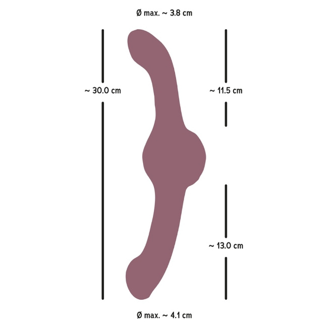 Wibrujący tytan – dildo dwustronne z ultrasilnymi wibracjami 
