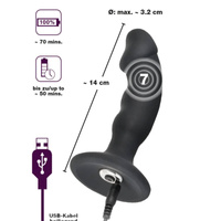 Wibrujący korek analny 14cm o:3,2cm USB