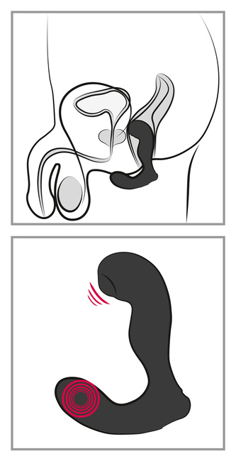 Wibrująco-pulsujący masażer prostaty sterowany smartfonem Iker