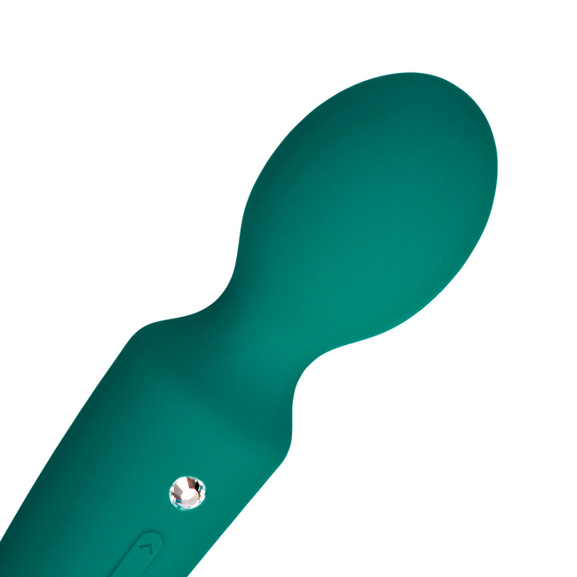 Dwustronna wibrująca różdżka, wibrator wand z wibrującą główką i wibrujące dildo z drugiej strony, 24 cm