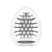 Salwa przyjemności - masturbator jajko Tenga EGG Cone o wewnętrznej powierzchni w kształcie ciasno ułożonych spiralnie skręconych stożków z rozetką na szczycie, seria Hard Boiled (STRONGER)
