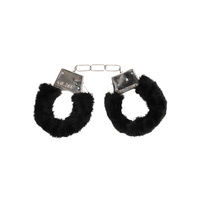 Czarne kajdanki z futerkiem Beginner’s Handcuffs Furry na kluczyk
