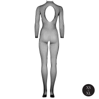 Bodystocking Le Désir od Shots z długim rękawem i siateczką z golfem i otwartym krokiem