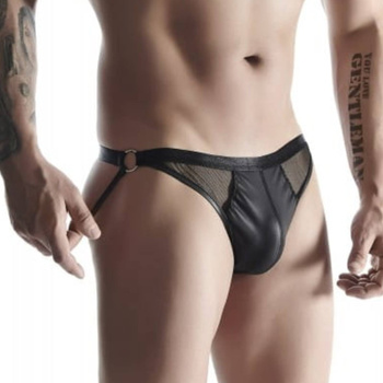 Stringi z otwartym tyłem ( jockstrap ) z efektem push-up powiększającym penisa