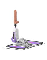 Mechaniczny kochanek – maszyna do seksu z wibrującym dildo 20 cm, z torbą 