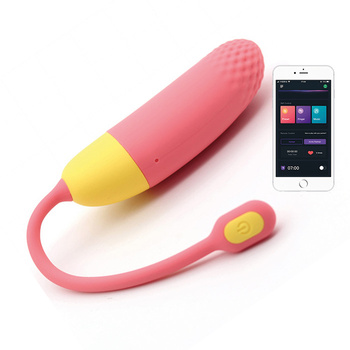 Rozkoszne, pomarańczowe wibrujące jajeczko sterowane aplikacją