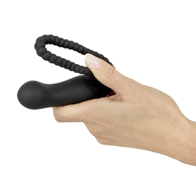 Doskonałe dopasowanie – strapon bez pasków z dającą się kształtować pętlą, dildo 11 cm, Ø max 3,2 cm